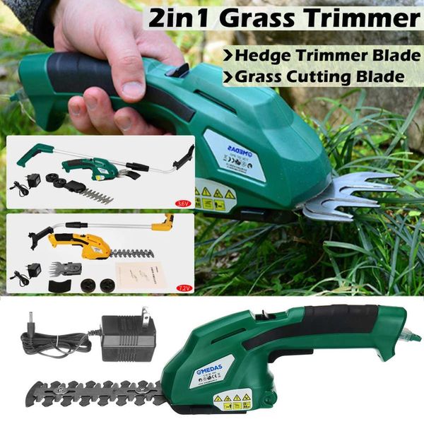 

electric grass trimmer hedge trimmer 7.2v 3.6v cordless lawn mower pruning shears garden tools