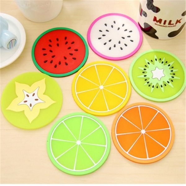 

coaster fruit shape silicone cup pad slip insulation pad cup mat pad drink holder