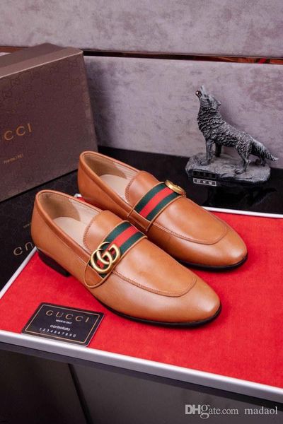 

20fw роскошные бренды золото лакированная кожа brogue оксфорд обувь для мужчин платье обувь скольжения на мокасины платформы буллок деловой, Black