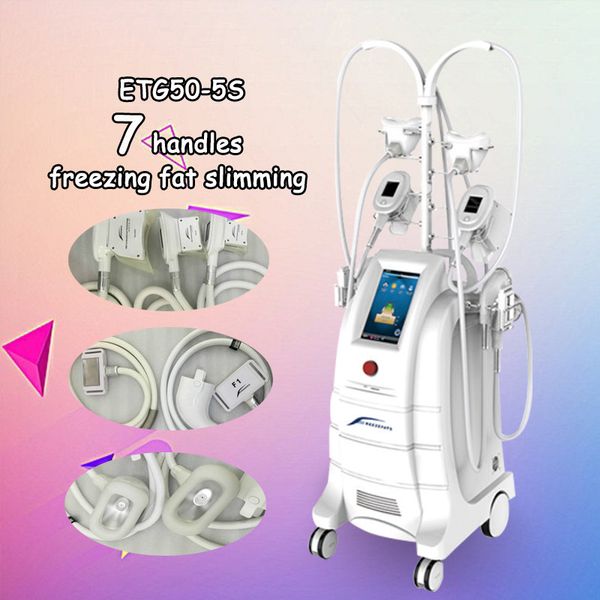

7 handles fat ing fat cell cool cavitation slimming machine efats cryotherapy fat ing double chin machine
