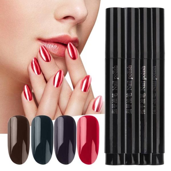 

colorful long lasting nail art polish pen fast drying nail gel pen portable waterproof polish no-bake gel products