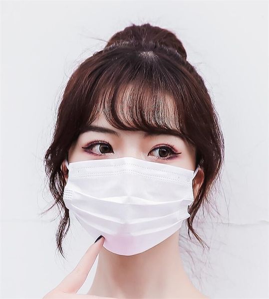 

mascherine meltblown non woven face mask white masks three layers anti dust waterproof breathable 0j5h