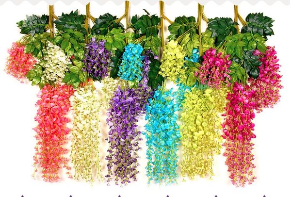 2019 110cm43 3inch Artificial Silk Wisteria Vine Ratta Silk