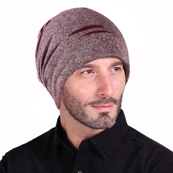 

men's winter new fashion warm peas cap students wild outdoor ski riding casual wool hat street hip-hop turban beanie hat wholesale, Blue;gray