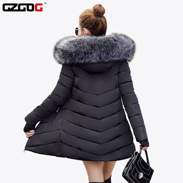 

оптовая продажа-праздник енот меховой воротник зимняя куртка женская зимняя и осенняя одежда высокое качество парки верхняя одежда женщины д, Black