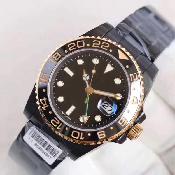 

2020 mens sports watch gmt series 116710 black dial ceramic bezel sapphire glass automatic mechanical mens l0120, Slivery;brown