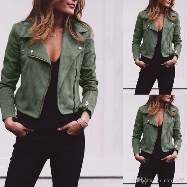 

2019 autumn winter new women's coat cultivate oneself lapel suit collar pu leather jacket slant zipper and short women's s, Black