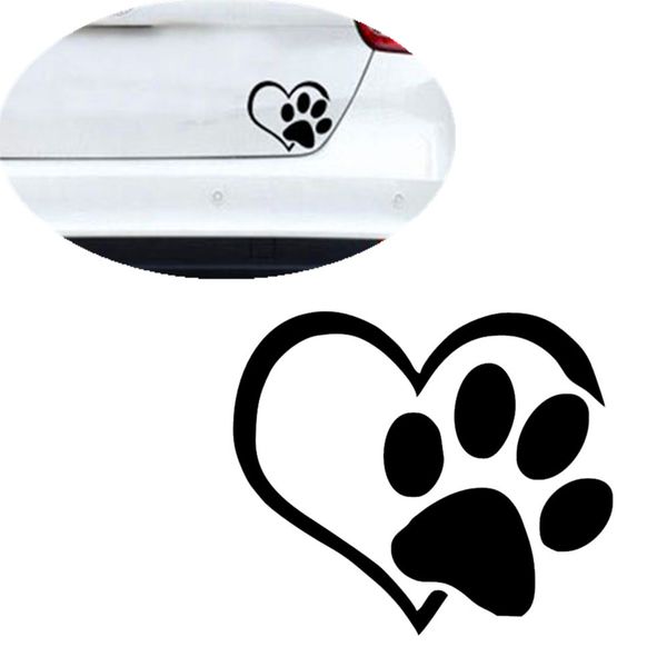 

wallpaper wall sticker pet paw print with heart dog cat vinyl decal car window bumper wall sticker decor for home s300108