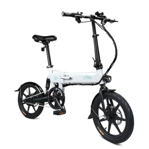 

eu direct] fiido d2 7.8ah 36v 250w 16 inches folding moped bicycle 25km/h max 50km mileage electric bike, Silver;blue