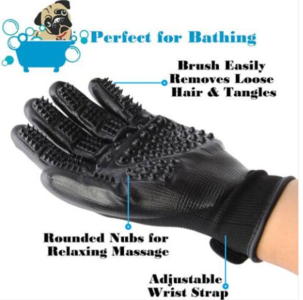 

wholesales pet dog cat grooming gloves hair fur remover bathing shedding massage 1 pair
