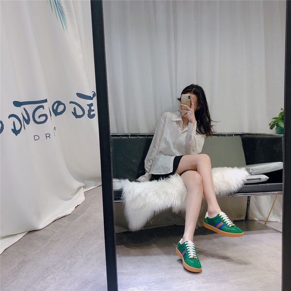 

2020casual trend women's shoes flat shoes skateboard casual shoes three pairs of black white sneakers bee snake stripes star luxury ret