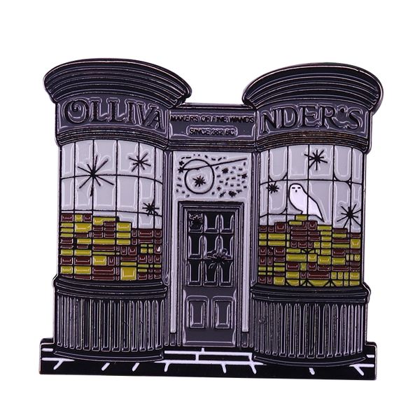 

Ollivander 039 enamel pin hedwig wand brooch wizard ubtle hint perfect hp addition