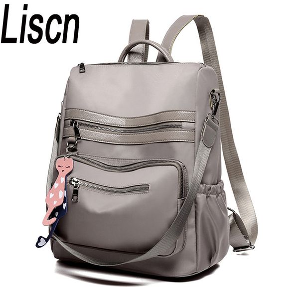

2019 women anti theft school backpack female fashion large capacity oxford travel bag girl vintage book bag bolsas solid bags