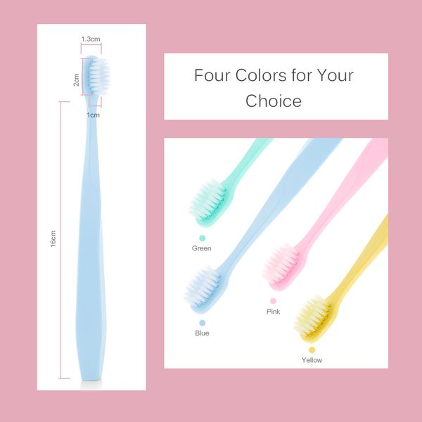 

45 degree handheld toothbrush ultra soft 4pcs a set different colors toothbrushes for home l travel