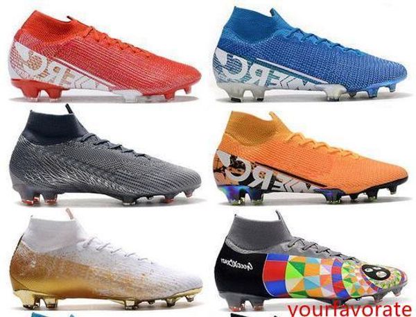 

new mercurial superfly vii 7 elite fg cr7 soccer shoes cristiano ronaldo mens neymar jr dream speed high ankle socks football boots cleats