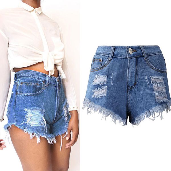 Compre 2019 Pantalones Rotos Para Mujer Sexy Borla Agujero