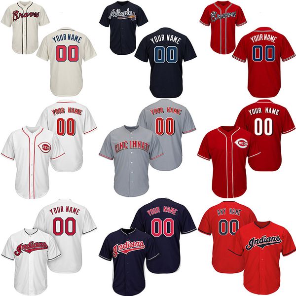 

Customed Atlanta 11 Jose Ramirez Braves Mens Baseball Jerseys Cincinnati 25 Thome Reds Cleveland 5 Freddie Freeman Indians Jersey