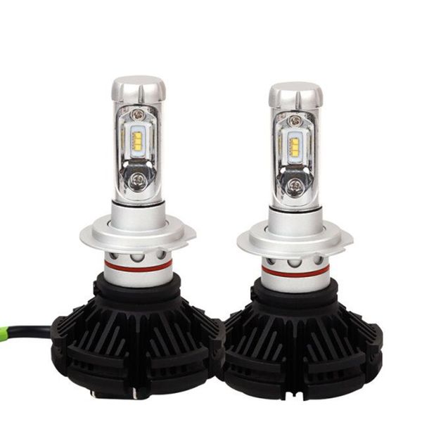 2 pcs H7 50w conduziu o lâmpada do carro do farol do carro de conversão Super brilhante luz 6000K IP67