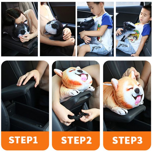 

car armrest box tissue box car with tray dog charcoal ornaments automobiles hanging accessories cute pet cartoon