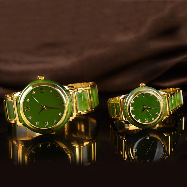 

hetian jade watch, Slivery;brown