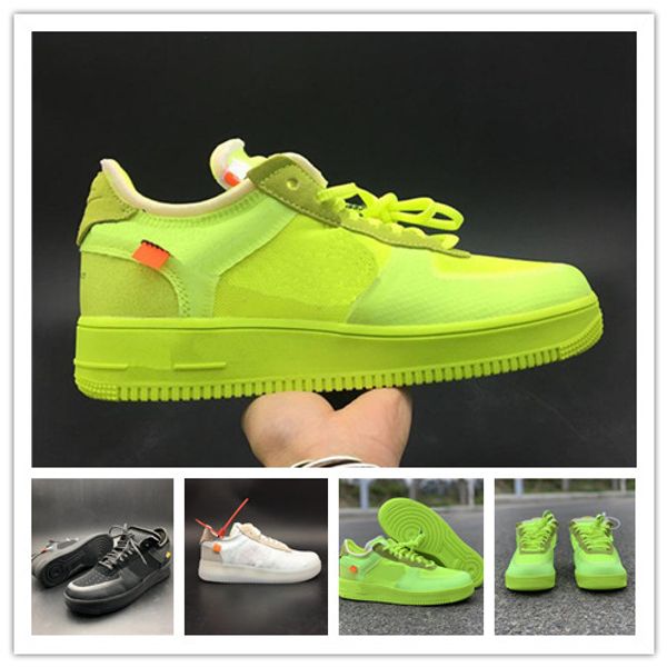 Acquista 2019 New Black White Green Forces Low 1 Scarpe Da Corsa Upper Mens Women Limited Edition Fashion Casual Sneakers Chausseures Taglia36 45 A $57.75 Dal Htt1990 | DHgate.Com
