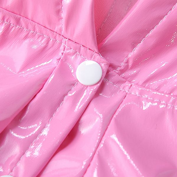 

pvc reflective pet raincoat outdoor solid hooded raincoat fashion dog clothing