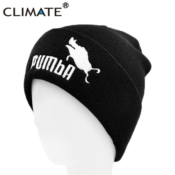 

climate men funny beanie lion king funny winter warm knitted hat hakuna matata cool black knitted winter hat for men women
