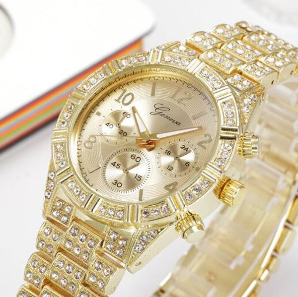 

fashion watches michael casual woman word full steel the stars watch all over dial sky style crystal diamond rome style dial quartz wat qkmh, Slivery;brown