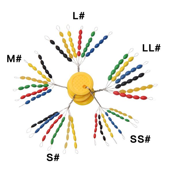 

easy catch 150pcs rubber float s space beans oval ser connector line buoys fishing bobber float for fishing accessories