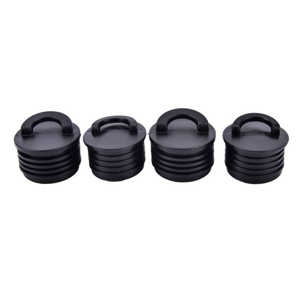 

4pcs black replaced rubber kayak marine boat scupper ser drain holes plugs rafting