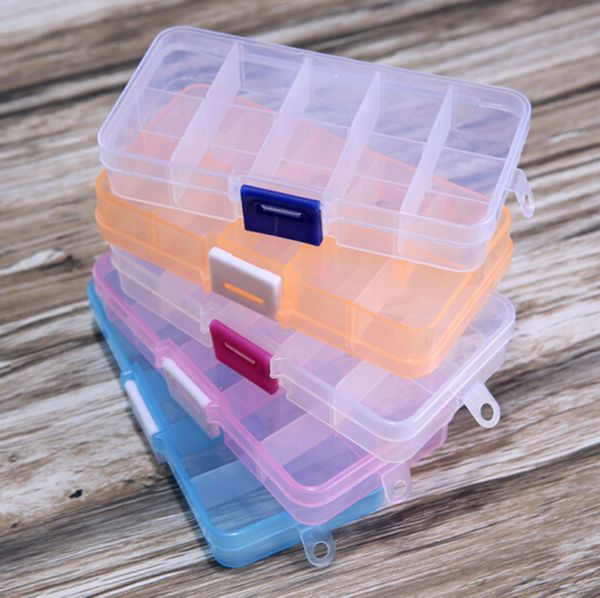 

новая упаковка доставка материалов регулируемый 10 отсек пластиковый ящик для хранения ювелирных изделий серьги контейнер для инструментов