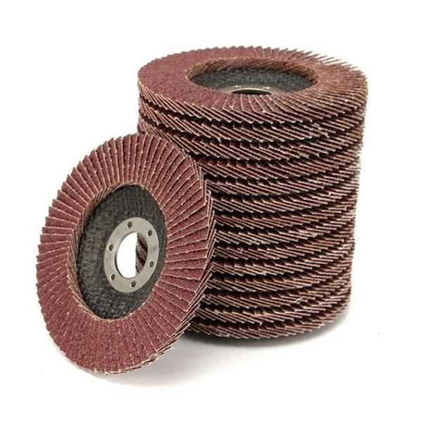 

10pcs 100mm flap sanding discs 40/60/80/120 grit grinding wheels blades angle grinder polishing metal iron rust removal grinding