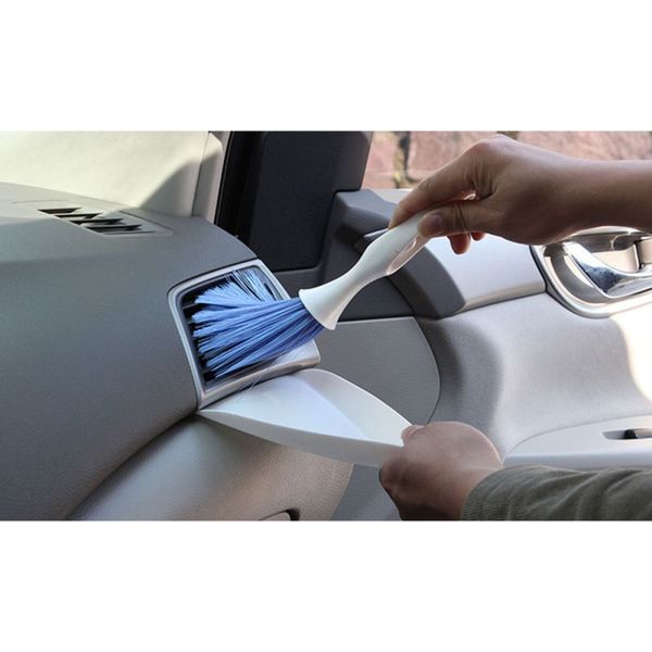 

mini auto car cleaning brush broom with dustpan dashboard outlet vent set keyboard cleaner tools