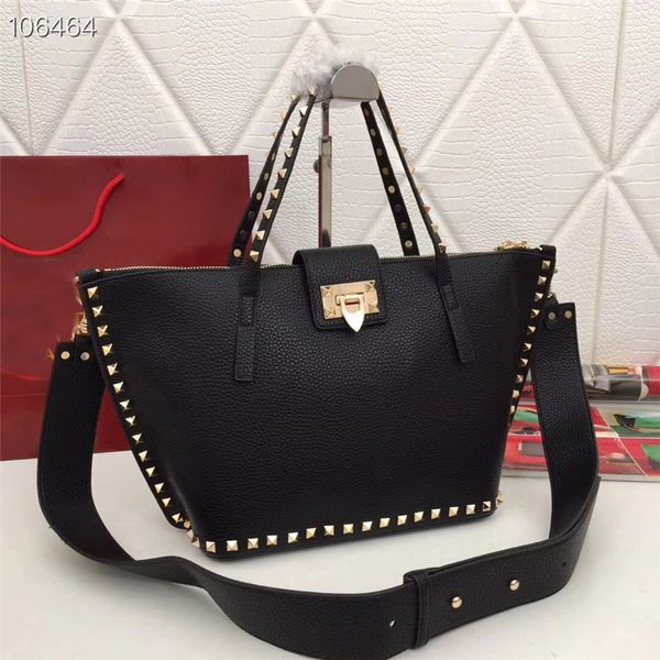 

women designer handbags 2019 New genuine cowhide leather shopping bags 9865# lichee pattern tote clutch shoulder bag crossbody messenger bag