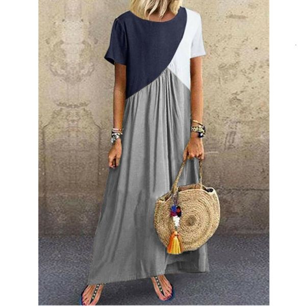 

2019 new summer dress for women ladies boho maxi dress casual short sleeve office holiday beach sundress plus size, Black;red