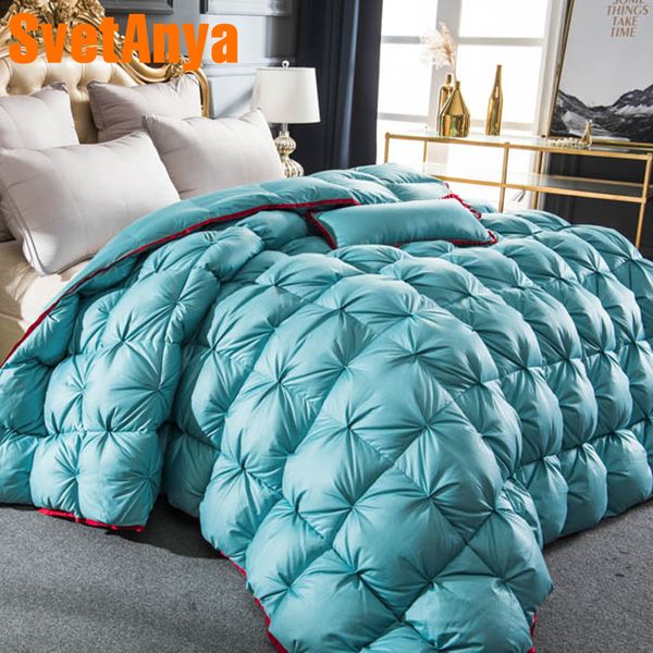 

svetanya 3d luxury goose down duvet quilted quilt king queen full size comforter winter thick blanket4