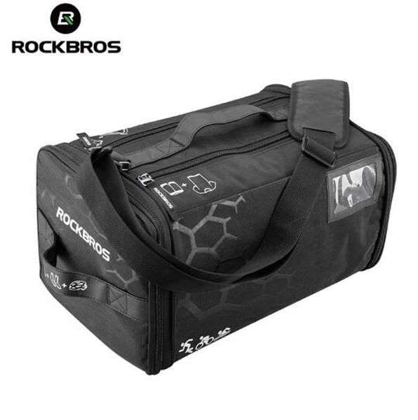 

rockbros gym training bags waterproof fitness sports bag high capacity triathlon bags backpack with rain cover outdoor handbag