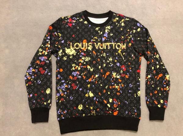 

sss мужская и женская одежда в 2020 luxury unisex черный 0louisvuitton белый на открытом воздухе фуфайки hoodie одежда, Black