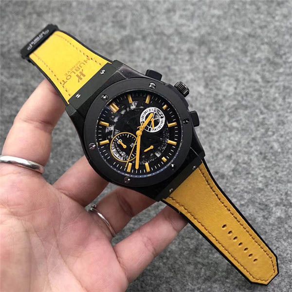 

new fashion brand men's watch transparent strap outdoor sports quartz large dial calendar watch luxury watch all sub work, Slivery;brown