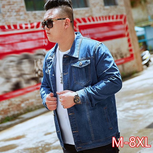 

spring and autumn large size denim jacket men's plus increase denim shirt fashion large jacket coat 2020, Black;brown