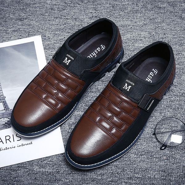 

eudilove big size 39-48 oxfords leather men shoes fashion casual slip on formal business wedding dress shoes drop shipping *3286, Black