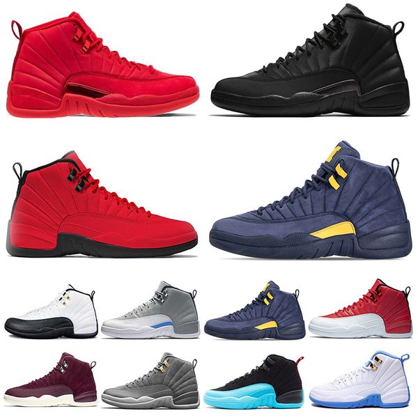 

mens basketball shoes winterized wntr gym red michigan bordeaux 12 the master flu game taxi sports sneaker trainers size 7-13