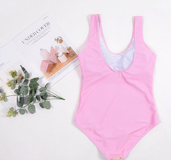 

bathing suit fashion summer letter printed women one piece pink lolita style bikini skinny swimwear, White;black