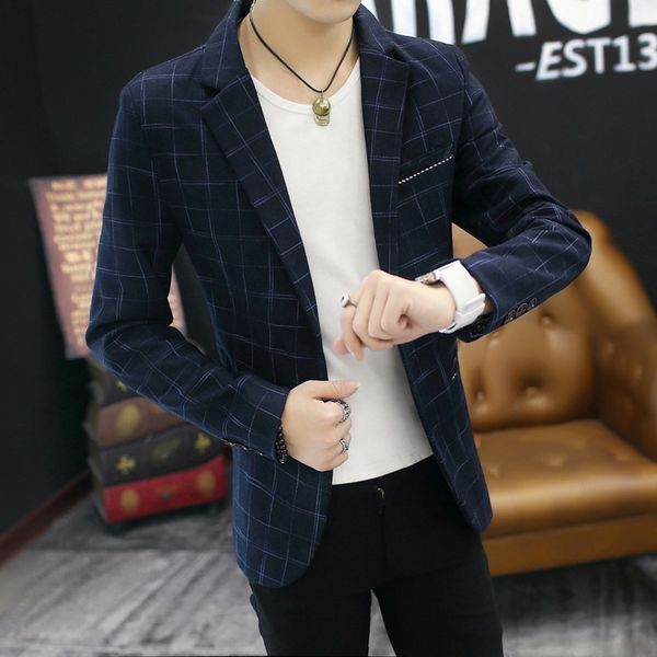 

boo cultivate one's morality handsome british grid spring 2019 men's leisure suit suit for fashion, White;black