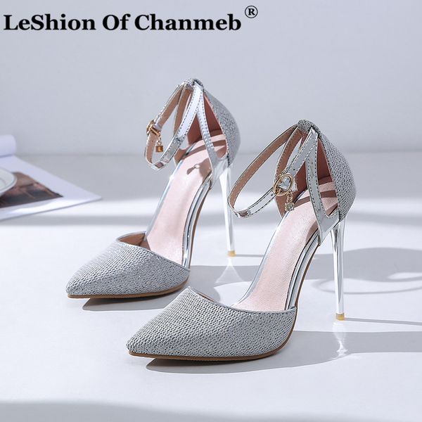 

silver 12cm stiletto thin high heels shoes women ladies big size 48 two-pieces pumps woman female party wedding shoes shiny, Black