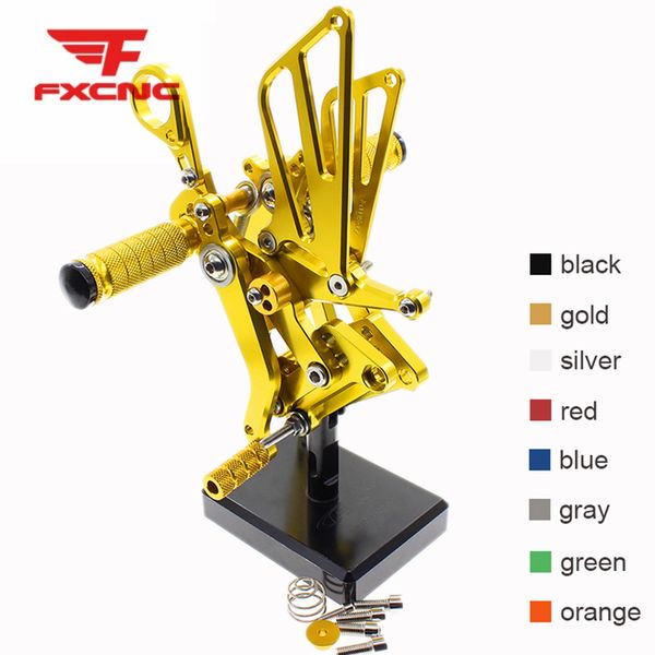 

cnc aluminum adjustable motorcycle rearset for s1000rr / hp4 2009-2014 footrest rider rear sets foot pegs pedals new footpeg