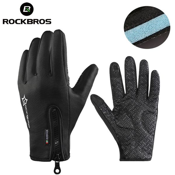 

rockbros winter snowboard anti-slip ski gloves thermal waterproof sreen skiing glove motorcycle bike hiking climbing men women