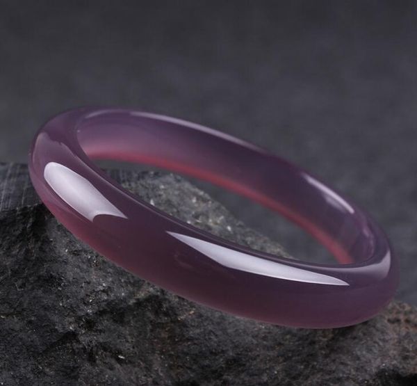 

природный лед виды халцедона флуоресцирующих император фиолетовый браслет женский ювелирных изделий агата тонкая полоса браслет нефрита брас, Black