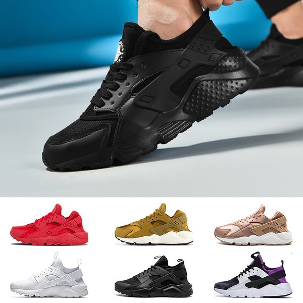 

classic huarache 1.0 4.0 run shoes for men women triple black white red rose gold outdoors trainers huaraches sports sneakers