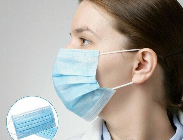 

plenty stock disposable face mouth mask 3 layer antibacterial anti dust face mouth cover facial 7339044 nonwoven masque fast delivery dhl sf